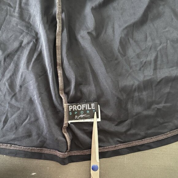 Gottex Profile Sport Black Full Zip Tankini Racerback Swimsuit Bathing Suit 16 - Picture 9 of 11